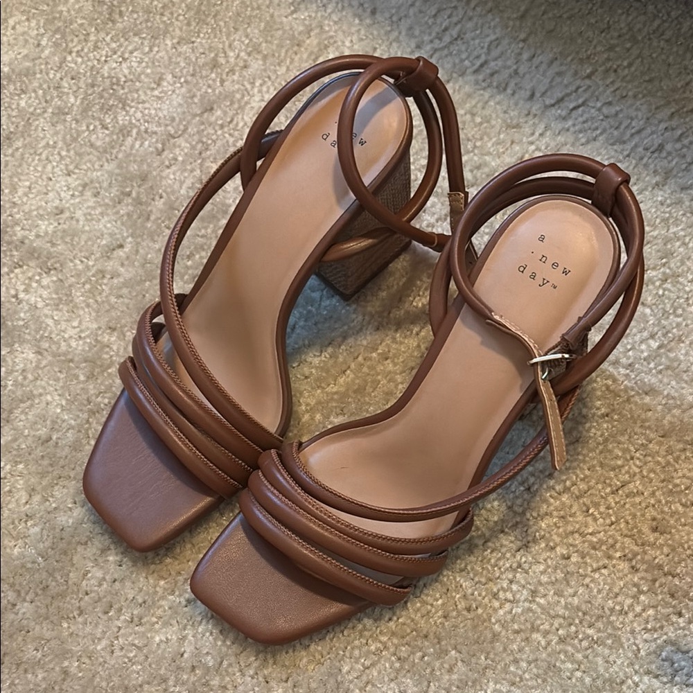 A New Day Brown Elegant Heels